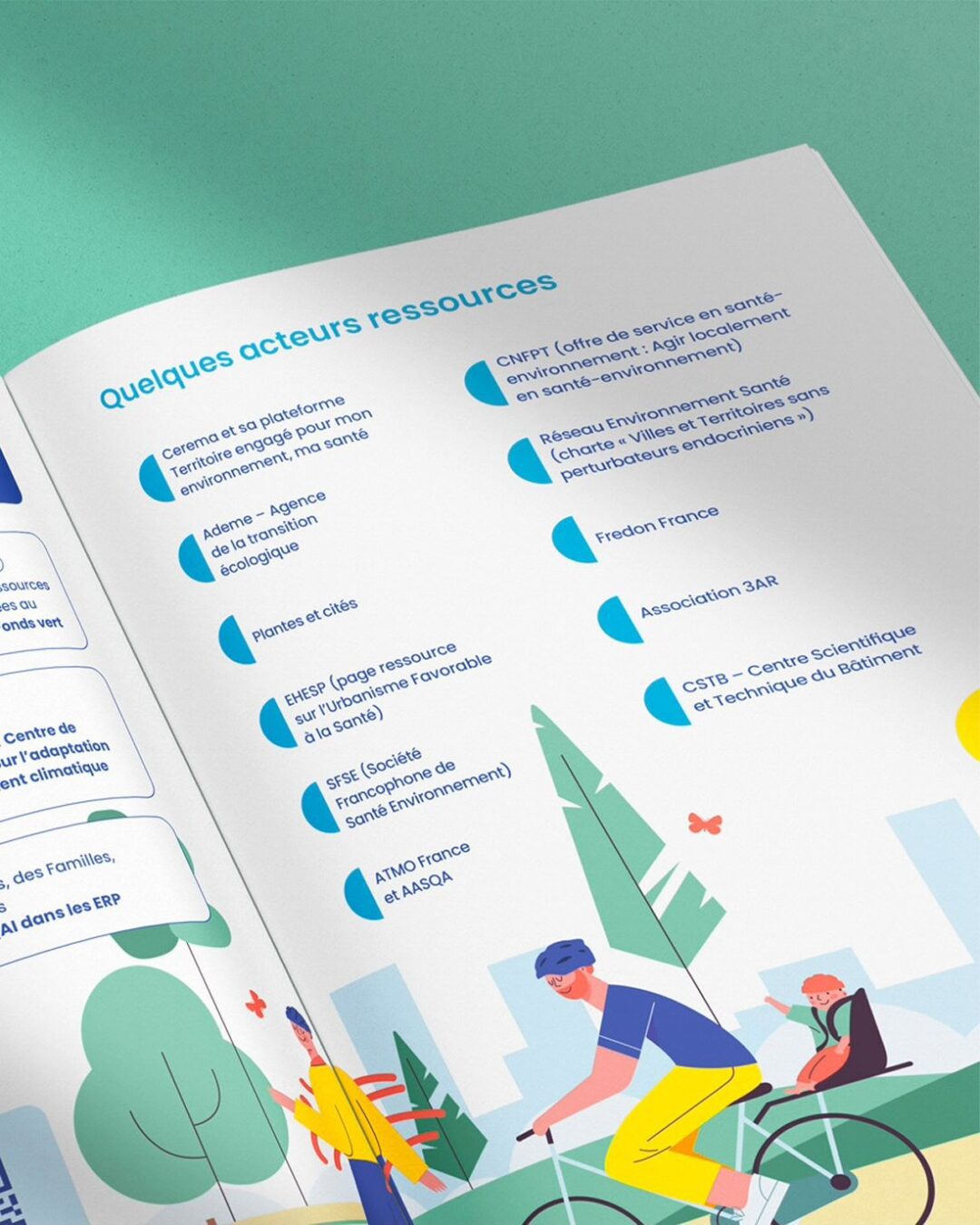 Pages intérieures de la brochure du Réseau français Villes-Santé